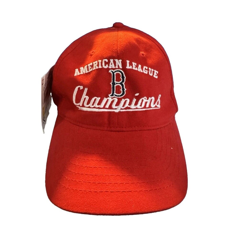 Vintage 2004 Boston Red Sox AL Champions Hat MLB Y2K New w Tags Red Cap